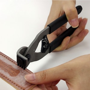 4mm alicates Diamond Point Pricking Hierro cuero stitching cincel cuero Nippers Leathercraft Craft