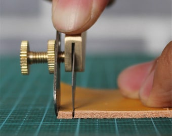 Leather Craft Tools Incision Cutter Knife Copper Trimming Knife + 10 Blades