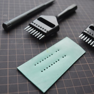 2+8 stift 4 mm lädersömnadsstiftstans Runda hål / Läderkantmejsel Rundade hål Läderhantverksverktyg Kantmejsel Hantverksverktyg