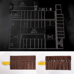 Roll Storage Bag Acrylic Template Tool Pounch Leather Craft Pattern