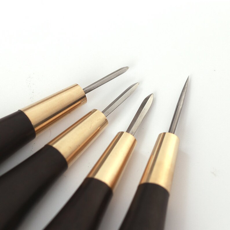 Leathercraft Wooden Stitching Awl Needle Handstitched Leather Etsy