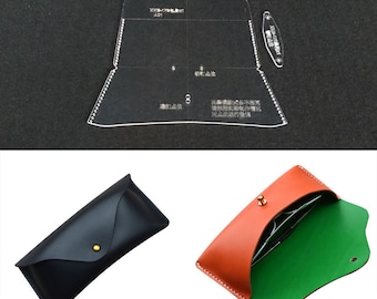 Leathercraft Leather Handcraft Sunglasses Pocket Bag Glasses Case durable Leather Craft Pattern Stencil Template Diy Set
