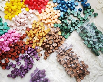 100Pcs Sealing Wax Beads Stamp Craft Wedding Invitation Envelope Making Sealing Wax Beads 41 Colors for Retro Wax Seal Stamp Wedding Letter