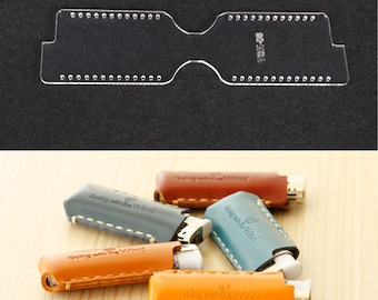 Leathercraft lighter Case Acrylic Leather Craft Pattern Stencil Template Diy Set