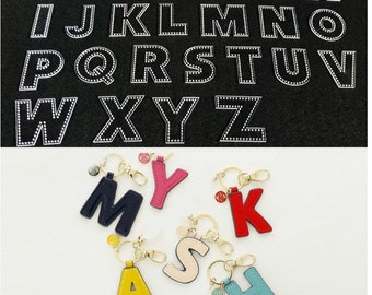 Leathercraft Letter Keychain handbag decoration Acrylic Template Pattern stencil