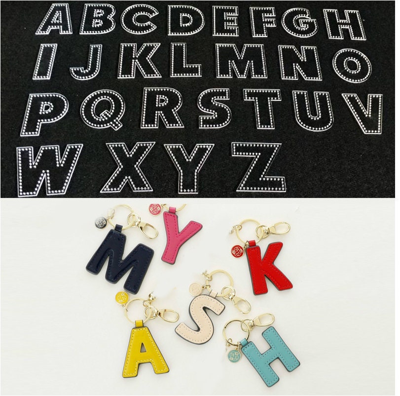 Leathercraft Letter Keychain Handbag Decoration Acrylic - Etsy