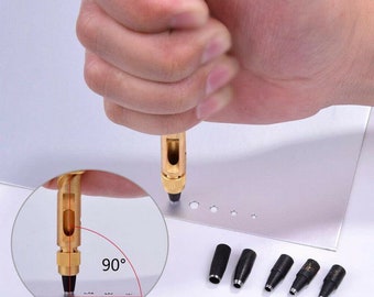 Leathercraft Screw Punch Hole Hollow Belt Card Board Leather Craft Adjustable