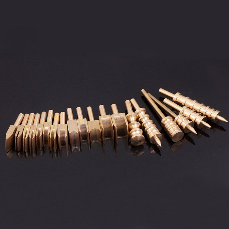 Solid Brass Solder Iron Tip Burn Edge Decorate Leather Slicker Etsy