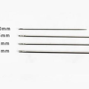 10-Pack Saddlers Harness Needles For Hand Sewing Leather - Rounded Tips (Leathercraft)
