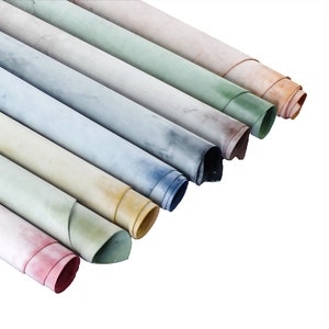 Mistwas rundhuid stuk gekleurde veg-gelooid leer materiaal wax polijsten afgewerkt duurzaam en vintage DIY echt lederwerk