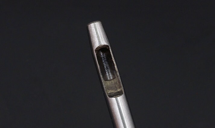 5 stuks holle vierkante gaten stalen ponssnijder snijgereedschap lederen riem 1 mm 2 mm 3 mm 4 mm 5 mm C191 - België