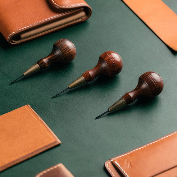 France Style Round style Japanese style Leather Sewing Awl Stitching awl leather craft tools