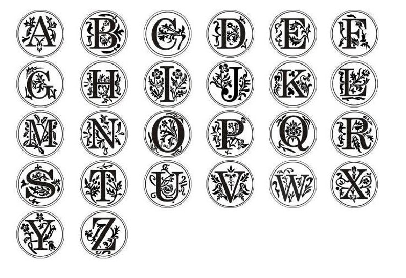 A-Z Initial Alphabets Letter Wax Seal Stamp Sets with wood handle Wax seal Kit Wedding Gift Envelope with Gift Box