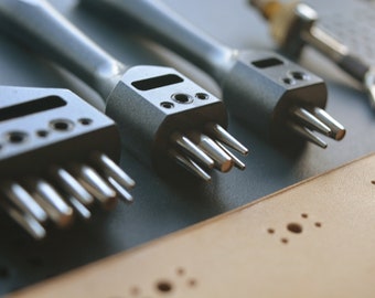 Leather Punch / Brogue style Hole Punch shoemaking Leathercraft Tools /Brogue Hole Punch / Round Punch Puncher