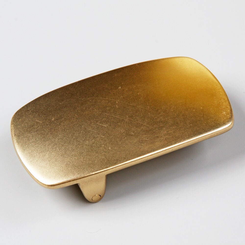 Vintage Solid Brass Oval Belt Buckle Plained Men Buckle Heavy - Etsy