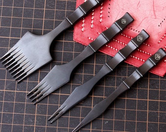 High Quality Steel French Style leather Craft Pricking Irons Stitching Lacing Punch Chisel Tool