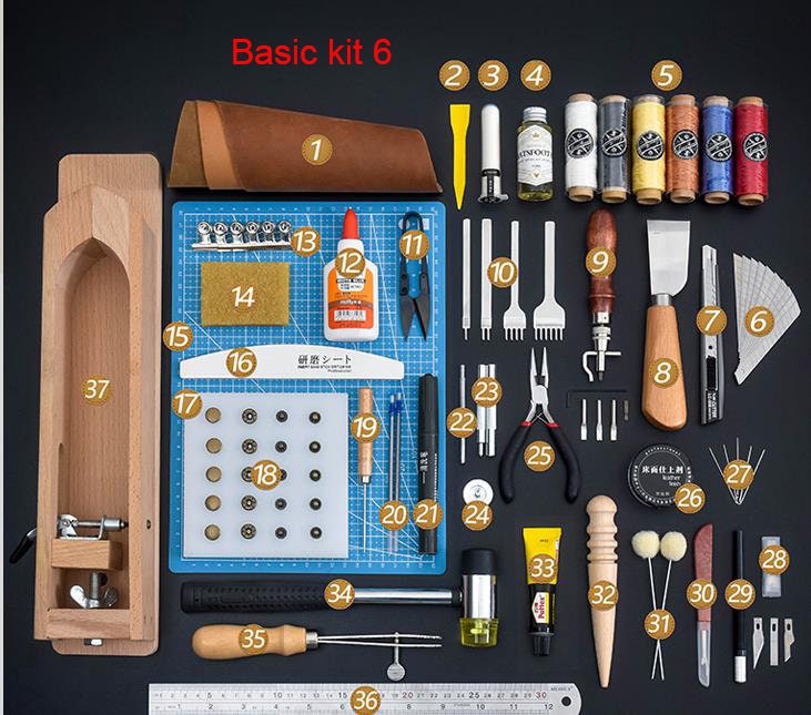 Indispensable Leather Making Tool Set DIY Leathercraft Tools Kit Stitching  Awl Groover Edge Finishing Cutter Burnisher Skiver - AliExpress