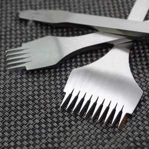 Leathercraft Stitching Oblique Flat Prong Chisel Pricking Iron Leather Punch Craft Handmade 2.7mm 3.0mm 3.38mm 3.85mm