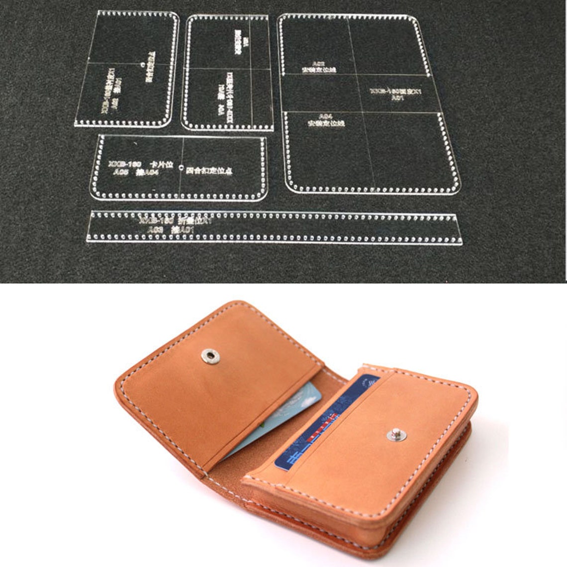 Leathercraft Card Holder Card Case Acrylic Leather Craft - Etsy