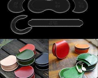 Leathercraft Coin purse Coin bag Handbag Template Clear Acrylic Leather Pattern Kraft paper pattern DIY tool