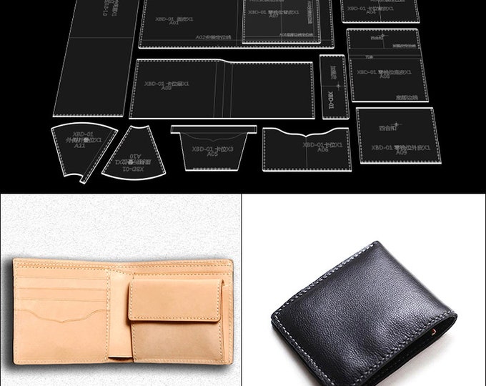 Card Case Mini Card Holder Template Clear Acrylic Leather - Etsy