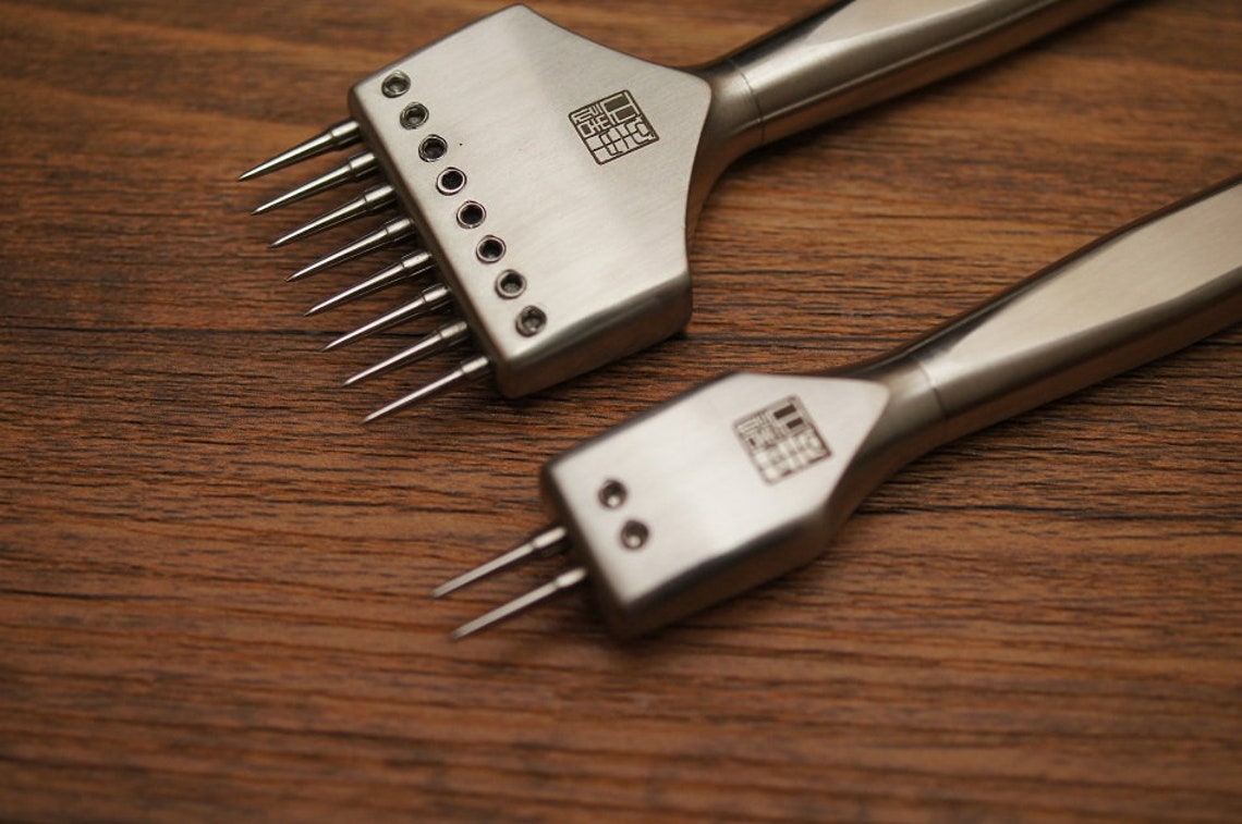 Leathercraft Round Prong Chisel Round Punch Pricking Iron Etsy