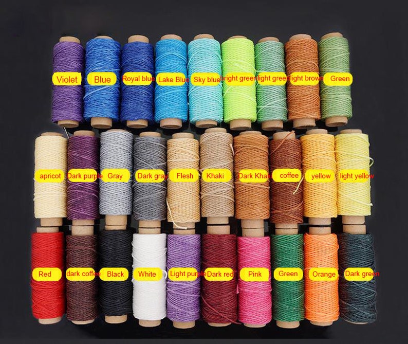 5pcs 50M 1mm Waxed Linen Wax Cotton Cord String Linen Thread Etsy