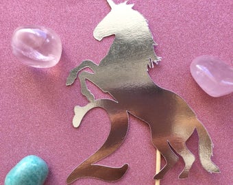 Unicorn cake topper - custom made - any age/any name