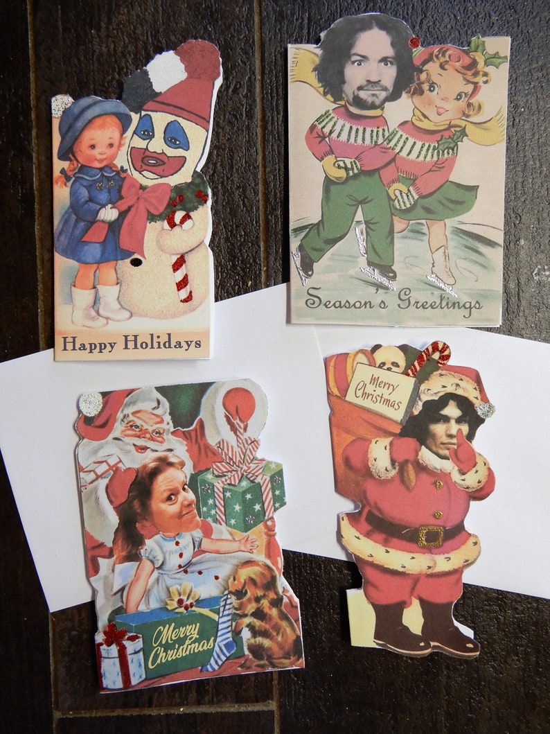 Vintage Serial Killer True Crime Christmas Cards. Set of 8 Etsy