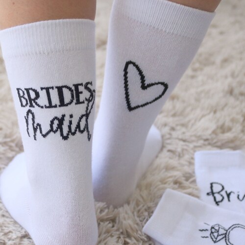 Bridal Party Socks Bridesmaid Gifts Wedding Socks - Etsy