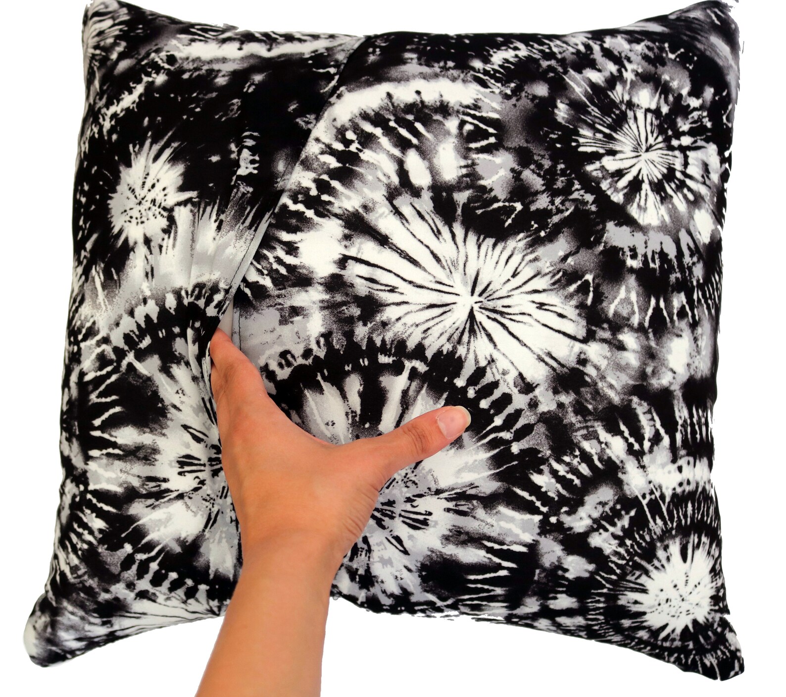 Tie Dye Pillow Case Black and White Pillow Cover Fireworks Etsy