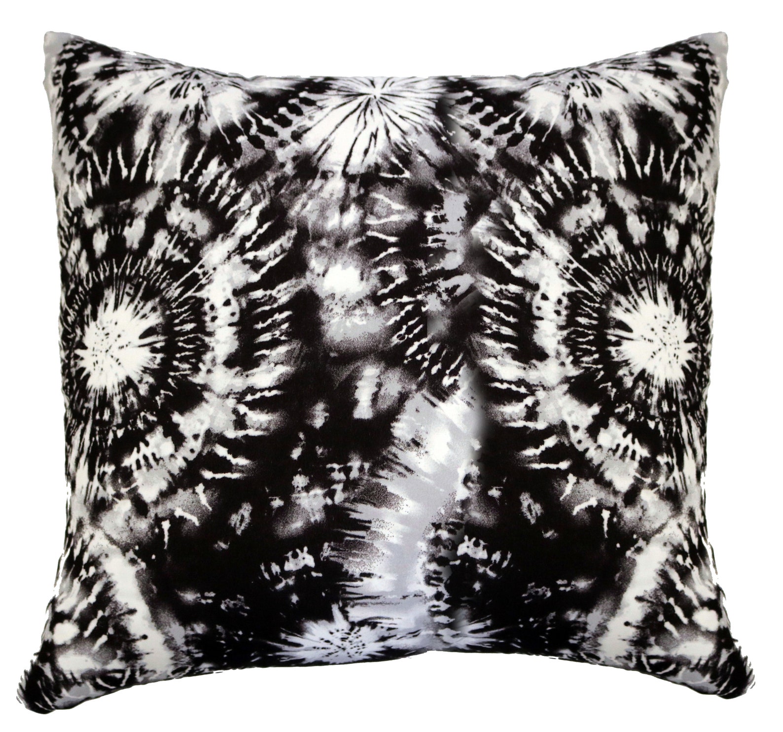 Tie Dye Pillow Case Black and White Pillow Cover Fireworks Etsy