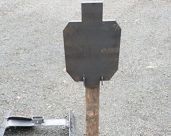 Objetivo de tiro AR500 de acero en ángulo IDPA 2/3, 3/8 AR500 con soporte para 2x4