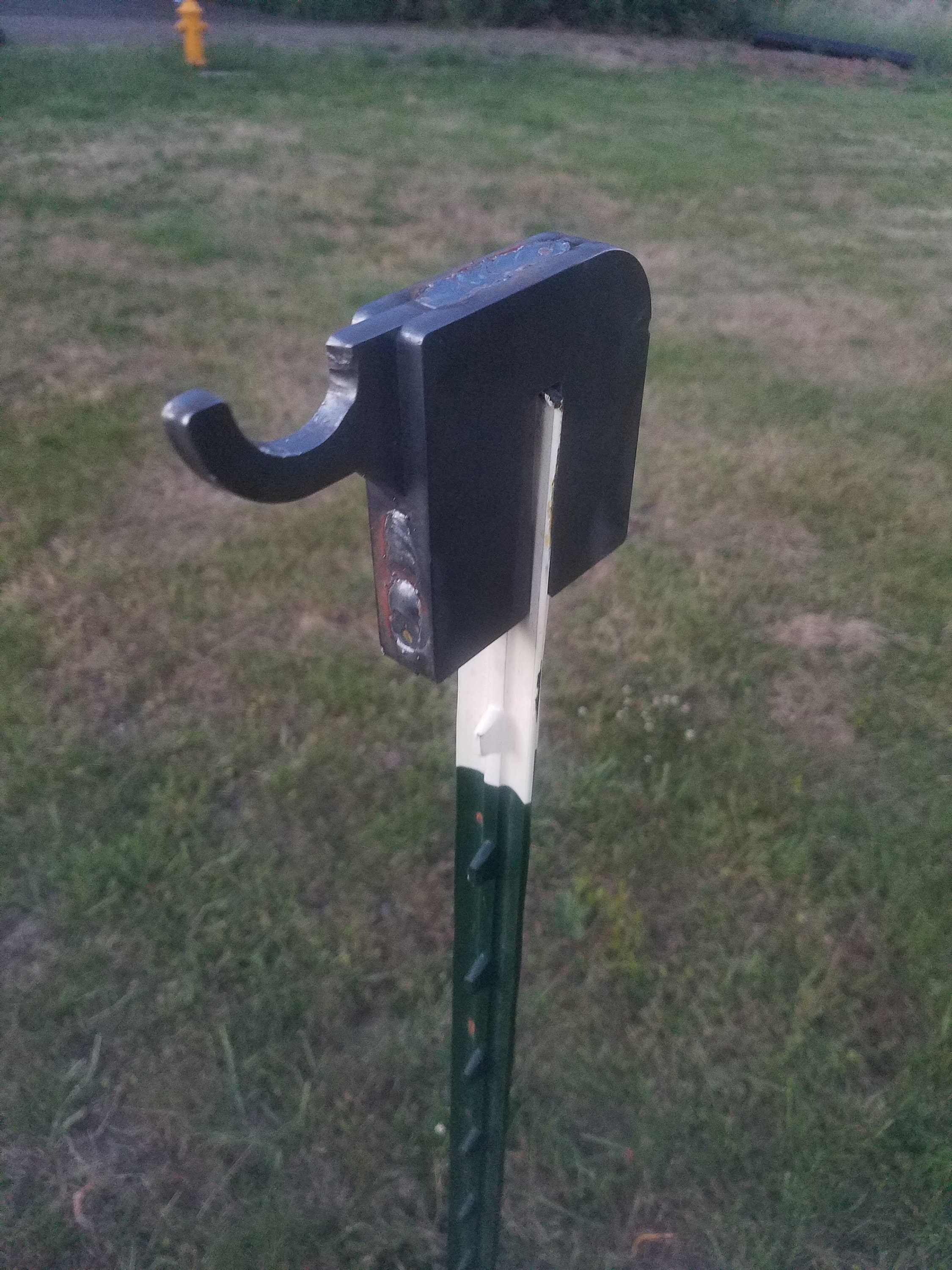 T post steel target hanger hook w/ AR500 Gong Target Etsy