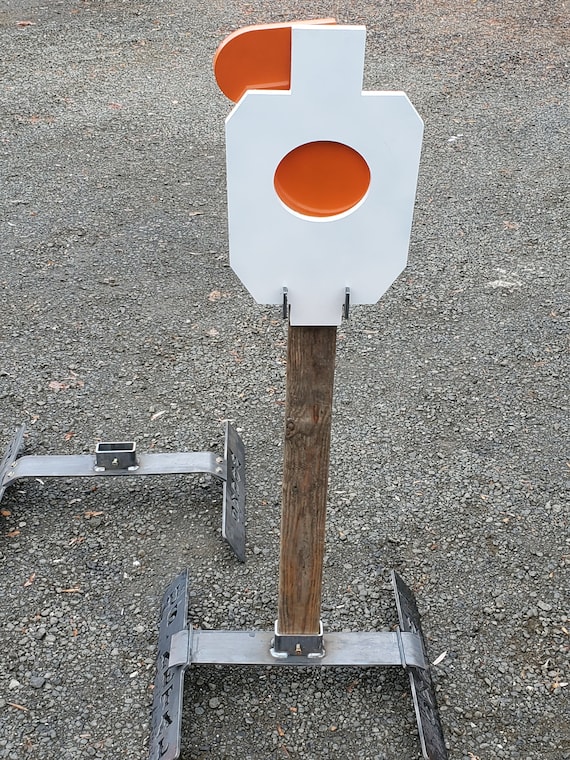 3/8 AR500 Steel Hostage Target Reactive Hostage Target with 2x4 mount 3/8 AR500 Steel Hostage Target Reactive Hostage Target with 2x4 mount