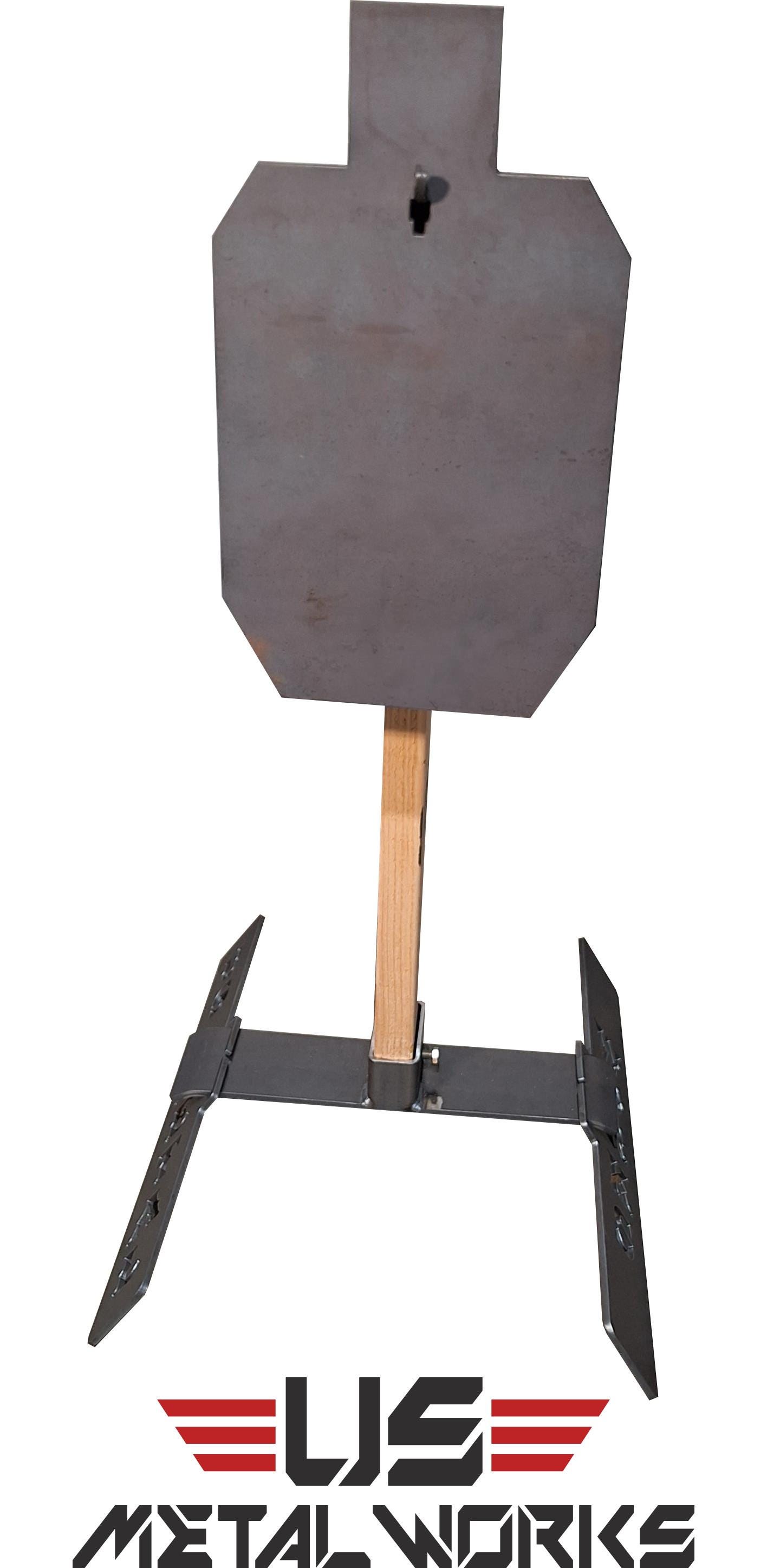 Collapsible Steel Gong Target Stand and Hanger for 2X4 Verticle