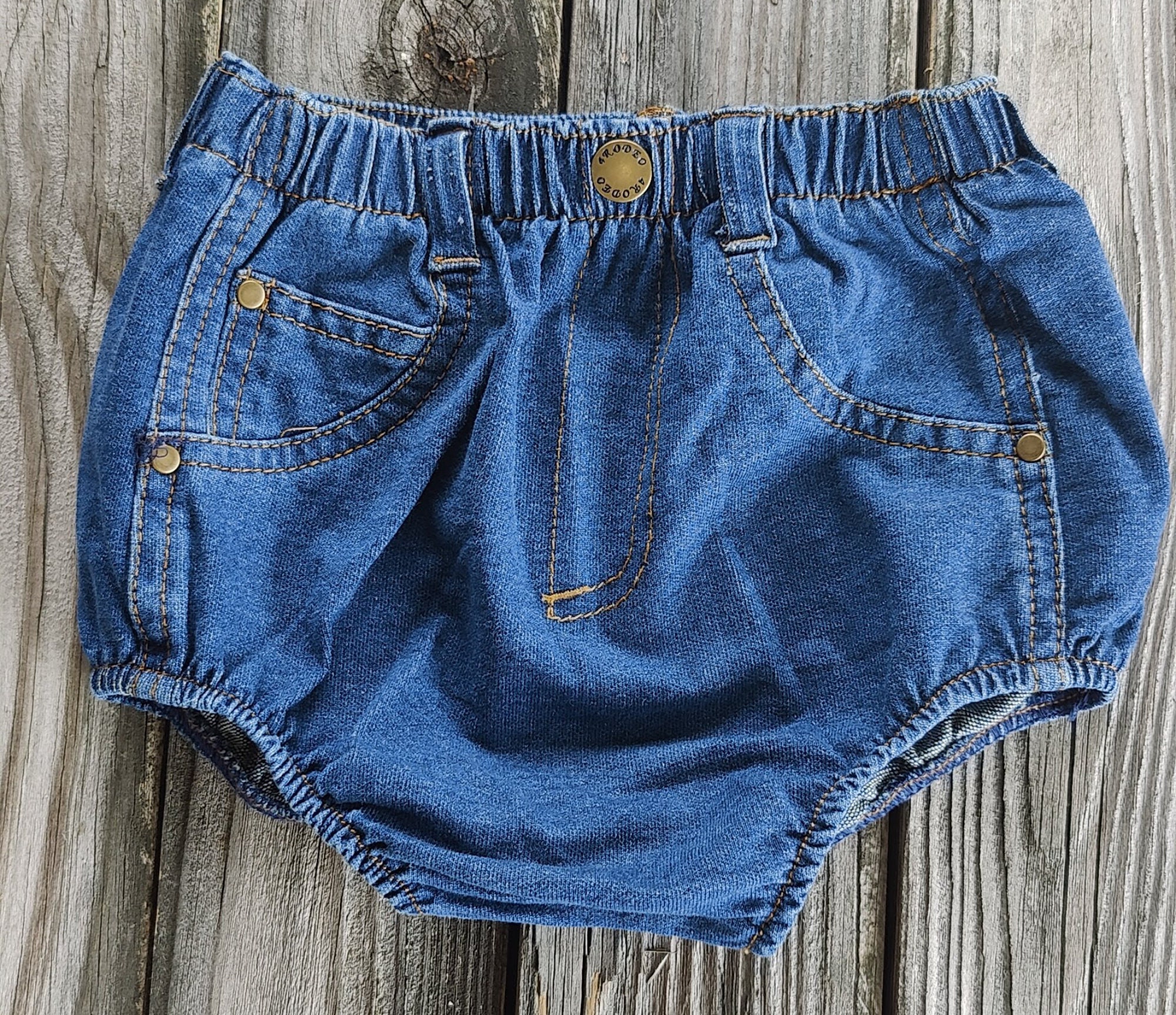 Baby Western Denim Jean Diaper Cover Infant Toddler Etsy