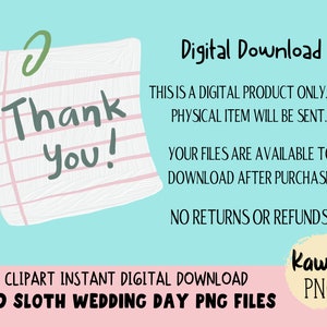 Sloth Clipart Watercolor Sloth Wedding PNG Commercial Use Animal Clip art image 4