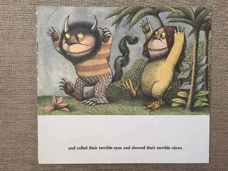 Where the Wild Things Are Book Plate Print. Maurice Sendak. Original ...