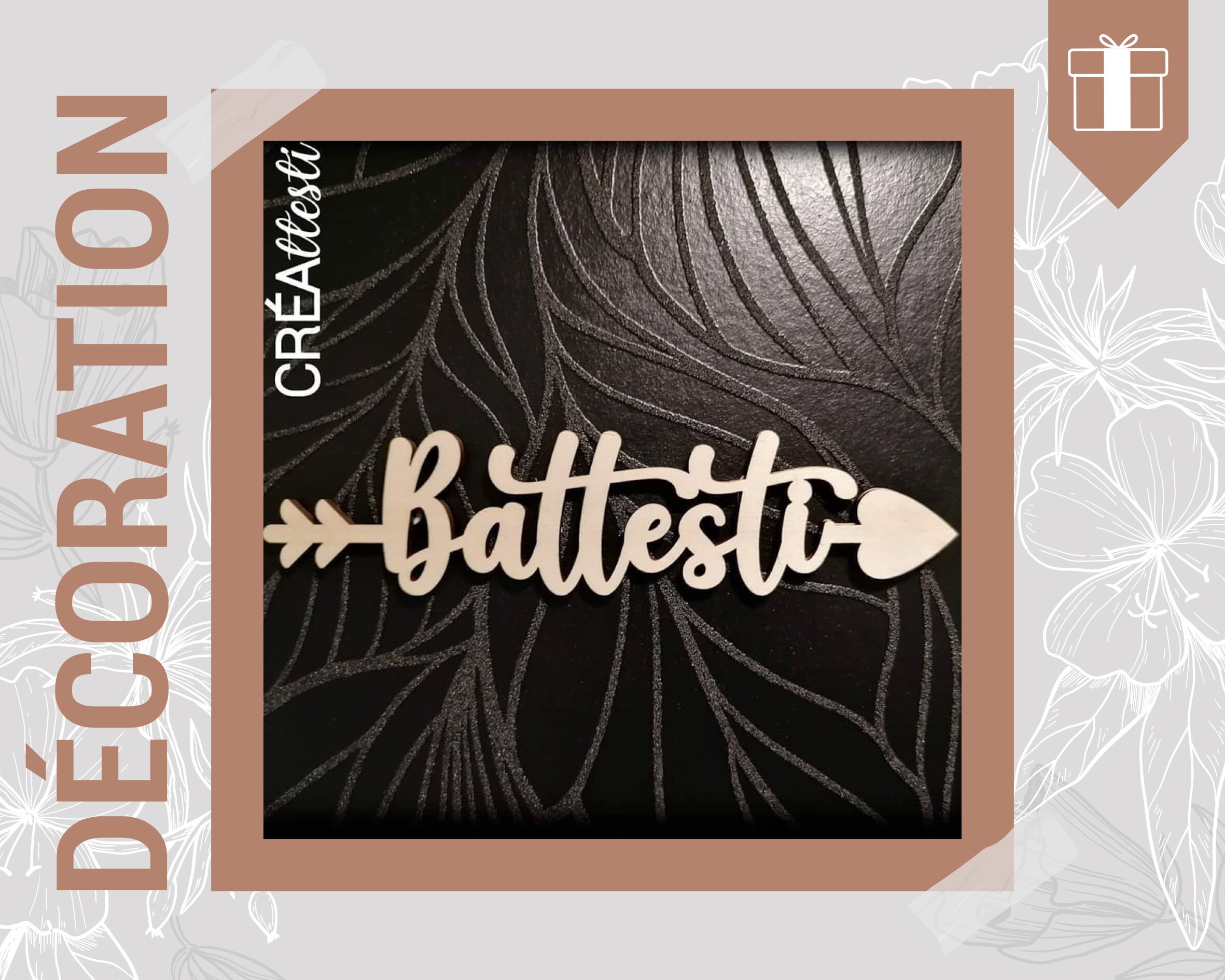 Nom de Famille ou Prénom en Bois, Lettre Décoration Chambre, Entrée Salon/Anniversaire Naissance Cad