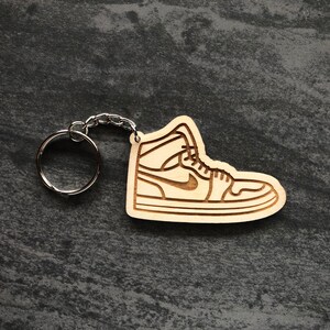 Nike Air Jordan 1 Schoenen Houten Sleutelhanger in Zwart | Etsy België
