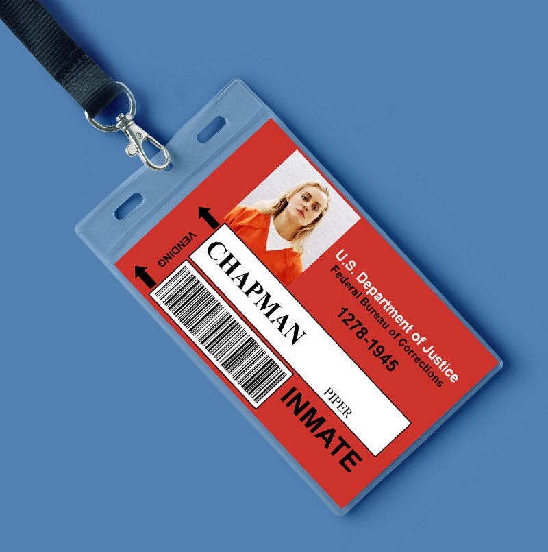Orange Is New Black Prison NAME BADGE Alex Piper Costume Halloween Cosplay ID Orange Is New Black Prison NAME BADGE Alex Piper Costume Halloween Cosplay ID