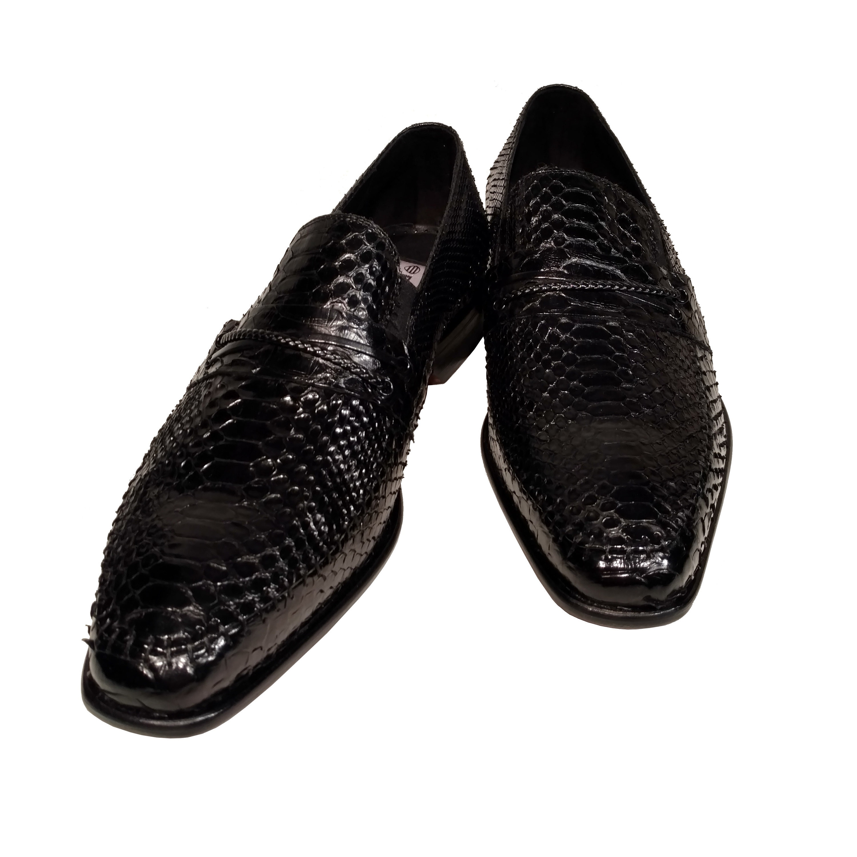 Schoenen Herenschoenen Loafers & Instappers Python Snakeskin mannen Ronaldo massief bruin Italiaans leder loafer jurk schoenen 