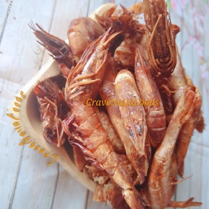 Smoked Prawns Crayfish / Ede/ Oporo / African Naija Nigerian Smoked  Crayfish /Prawns 1/5lb 8oz Half pound