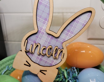 Easter Basket Name Tag, Personalized, Kids, Children, Egg, Bunny, Egg Hunt, Grandchildren, Boy Girl Baby, First Easter