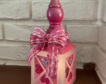 Valentine's Ornamental Bell Decor, Shelf Display, Mantle, Seasonal, Christmas, Gift, Handmade, Unique, Grandma, Mother, Auntie, Wedding