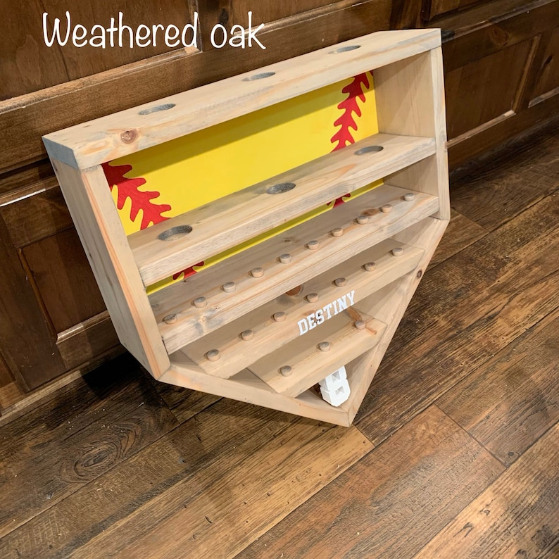 Softball and ring display Home run ball and ring holder Etsy