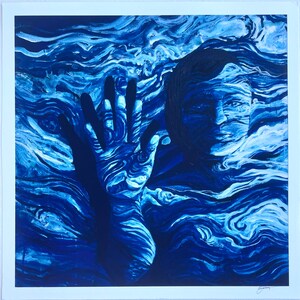 Submerged Reflections blue fine art inkjet print