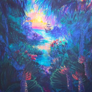 Awaiting Arrival Pirate ship Fine art print