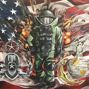 EOD USMC 海兵隊ミリタリーファインアートプリント